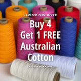 Australian Cotton Sock Yarn (≈Ne 8/4) 200g | Ada Fibres