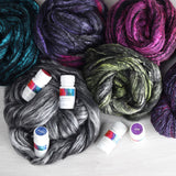 Black base fibre - Ashford black silk merino