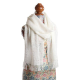 DIY cotton boucle scarf Ashford Complete Weaving Kit - Thread Collective Australia