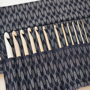 ITO Crochet Hooks inside woven fabric case - Thread Collective Australia
