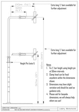 Lowery Workstand Measurements - Stainless Steel