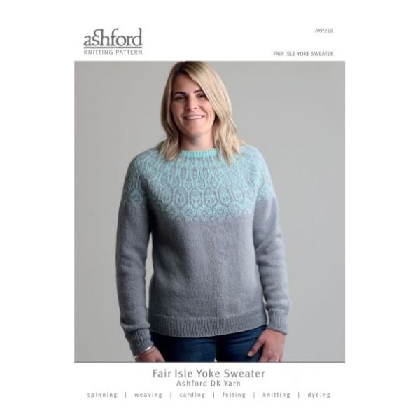 Pattern - Ashford DK Yarn - Fair Isle Yoke Sweater - Thread Collective Australia
