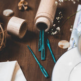 KnitPro | Mindful Teal Wooden Darning Needle Container