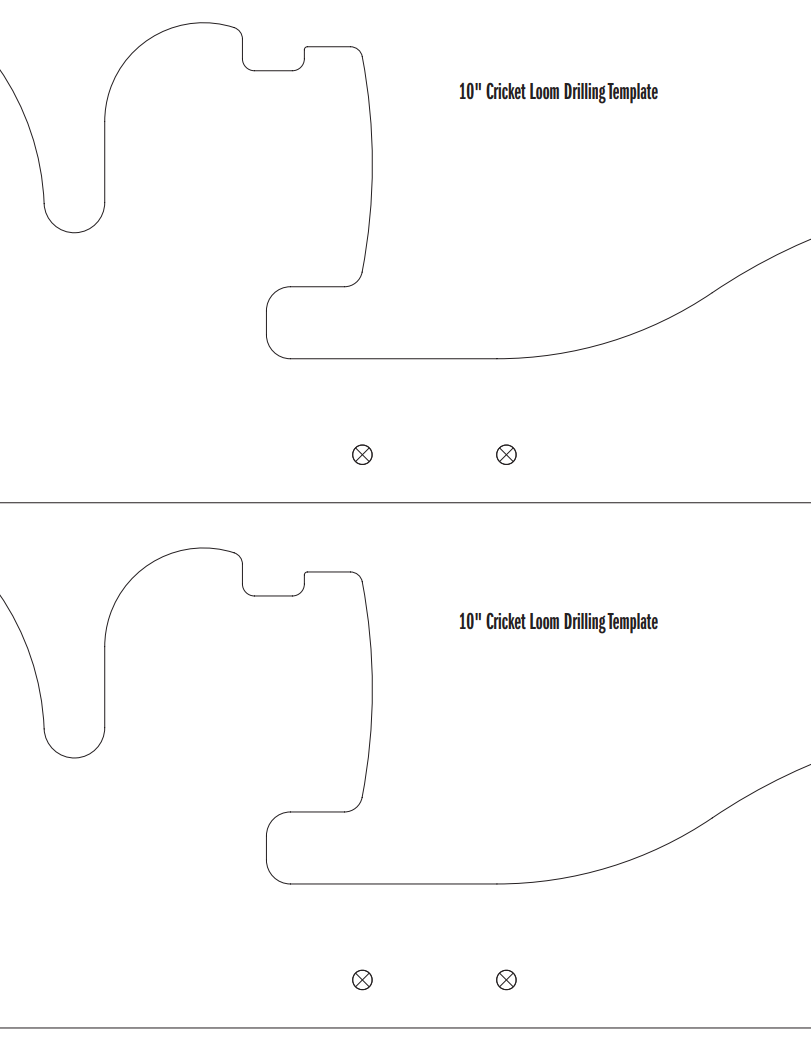 Cricket Loom Drilling Template cover