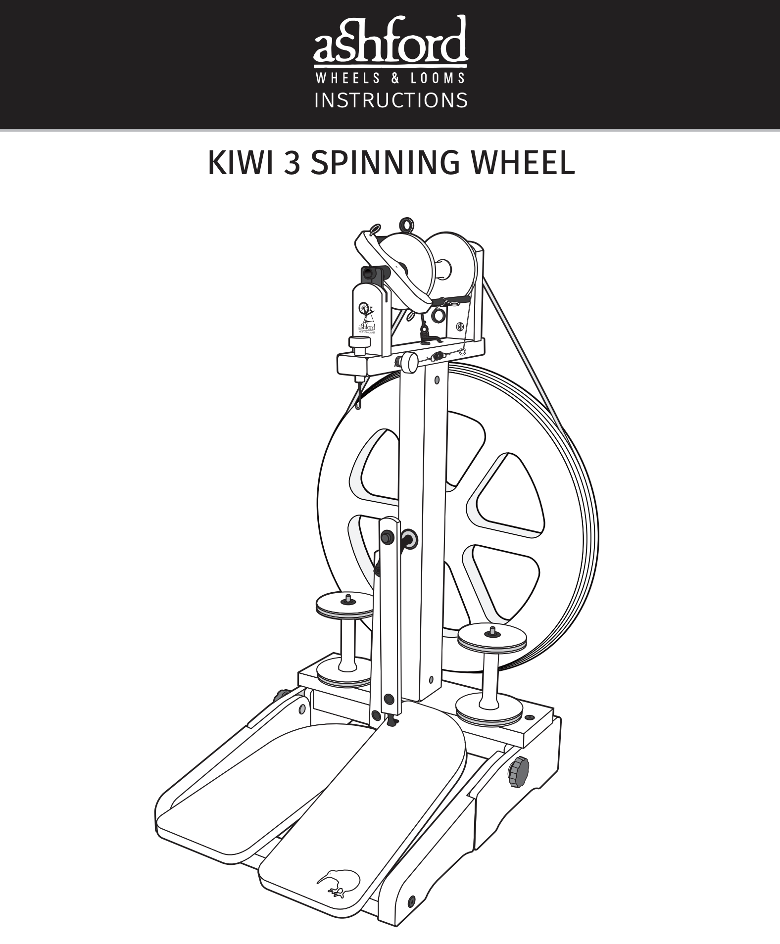 Kiwi Spinning Wheel 3 Assembly Instructions cover