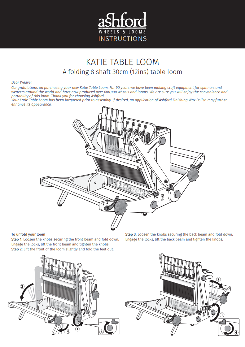 Knitters Loom Assembly Instructions cover