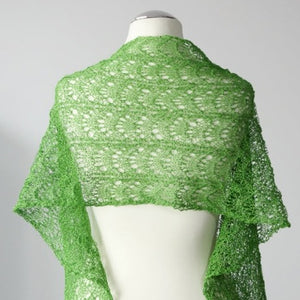 ITO Pattern MIDORI Shawls knitting pattern back view - Thread Collective Australia