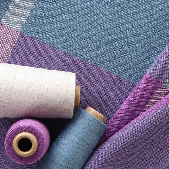 Ashford Cottolin Yarns woven into fabric - Thread Collective Australia