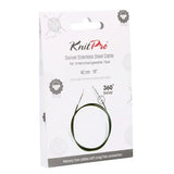KnitPro | Black/Silver 360 Degree Swivel Interchangeable Cables