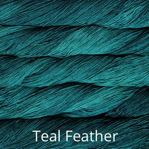 Teal Feather Malabrigo Sock Merino Yarn - Thread Collective Australia