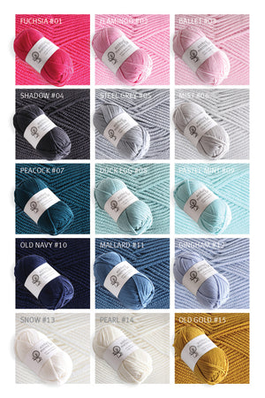Ashford 100% Merino 4 Ply Superwash 500g colour palette - Thread Collective Australia