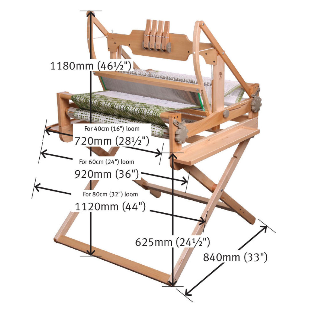 table loom stand dimensions ashford - Thread Collective Australia