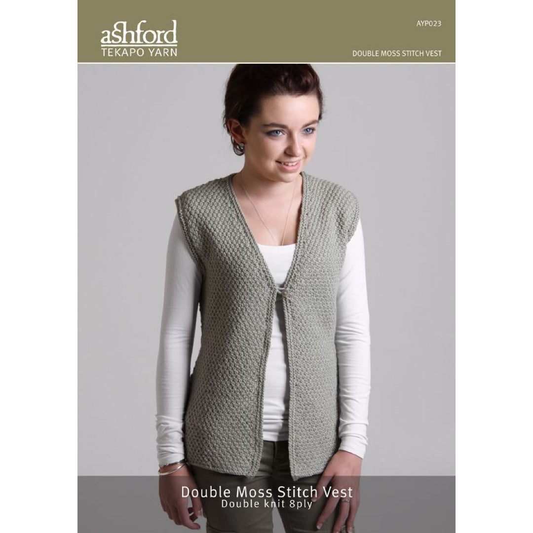 Ashford Pattern - Tekapo Yarn - Double Moss Stitch Vest