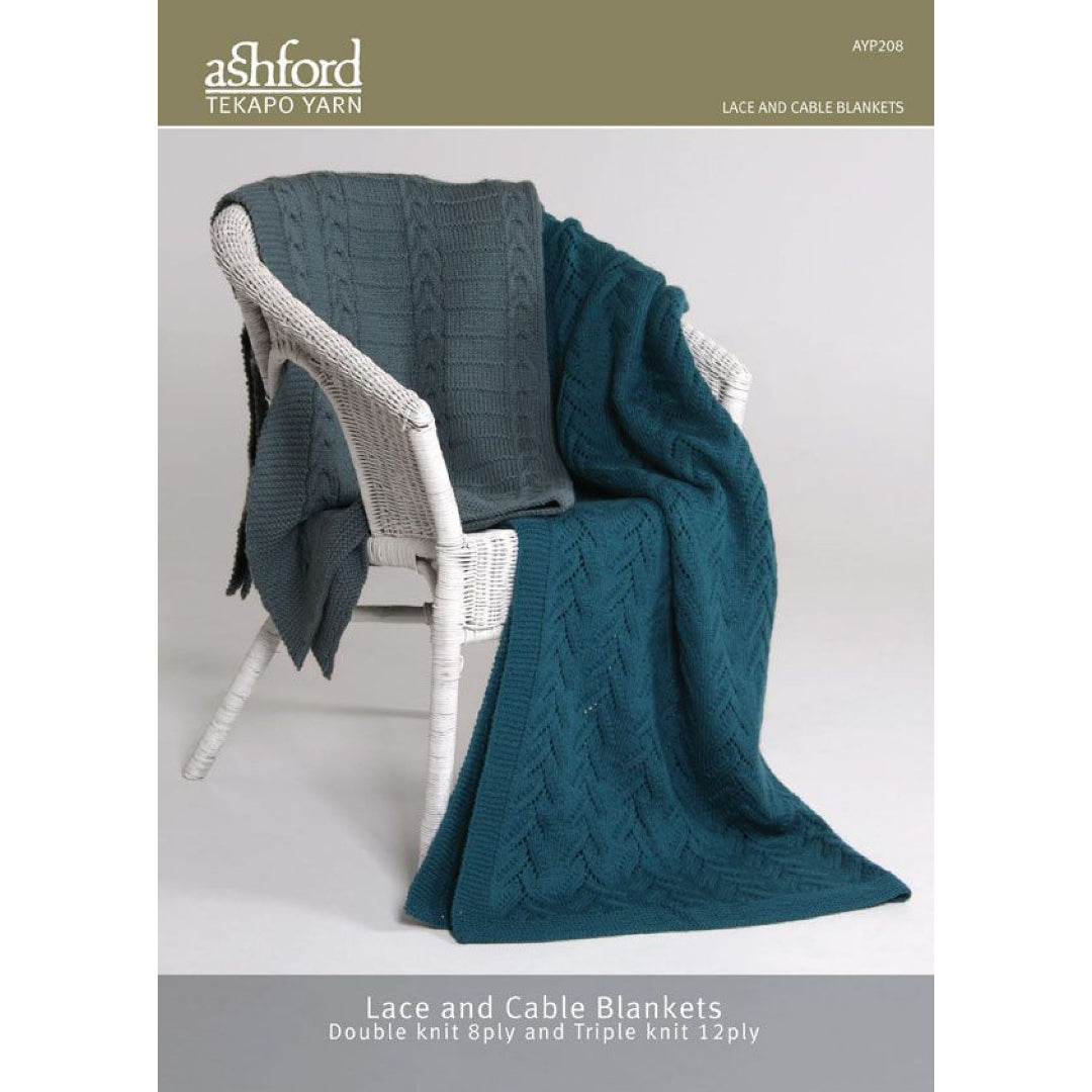Ashford Pattern - Tekapo Yarn - Lace and Cable Blankets - Thread Collective Australia