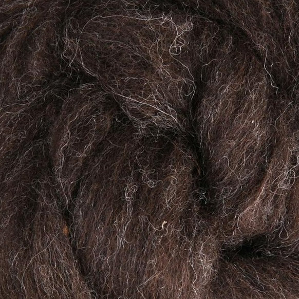 Dark Natural Corriedale Sliver Wool Fibre