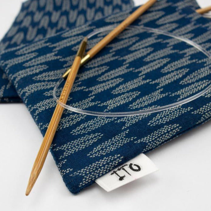 ITO fabric case blue details - Thread Collective Australia