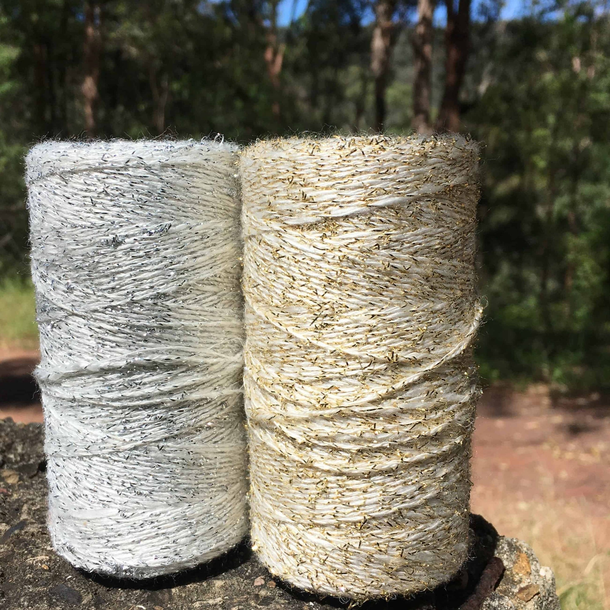 Metallic Boucle yarn for weaving - Thread Collective Australia