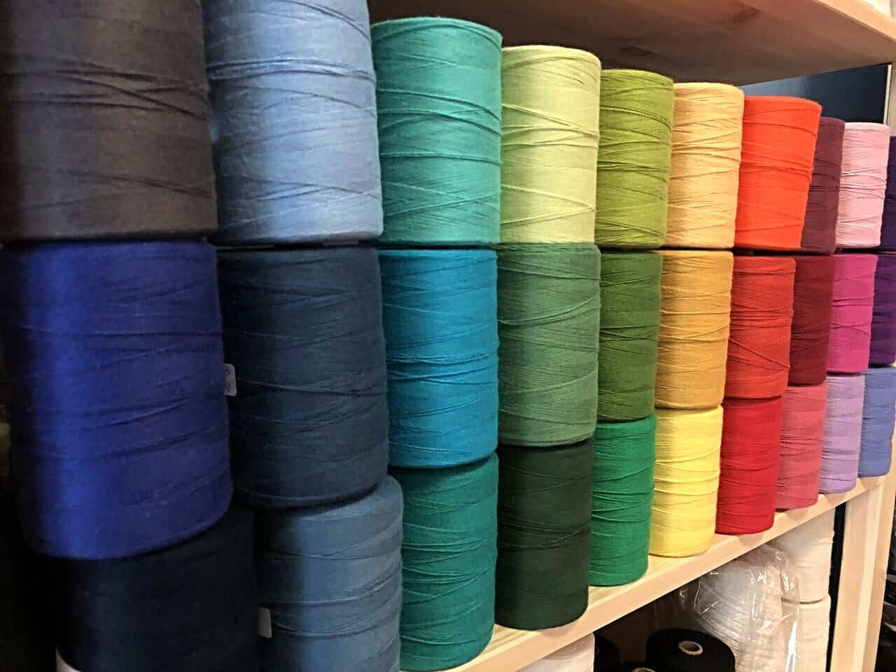 New Spools of Cotton Weaving yarn
