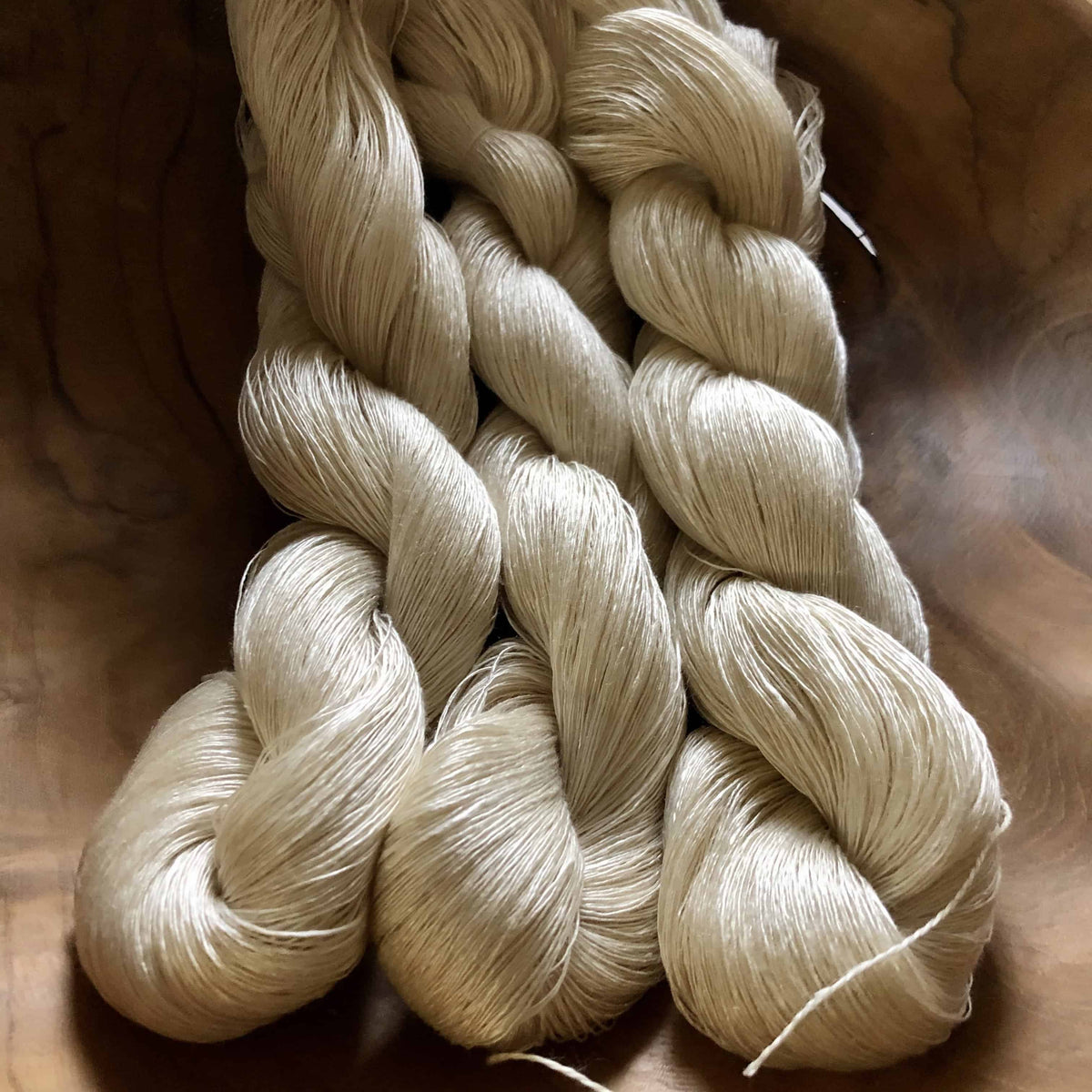 Single-ply-mulberry-silk-yarn-swiss-mountain-silk-Thread-Collective-Australia-silk-skeins