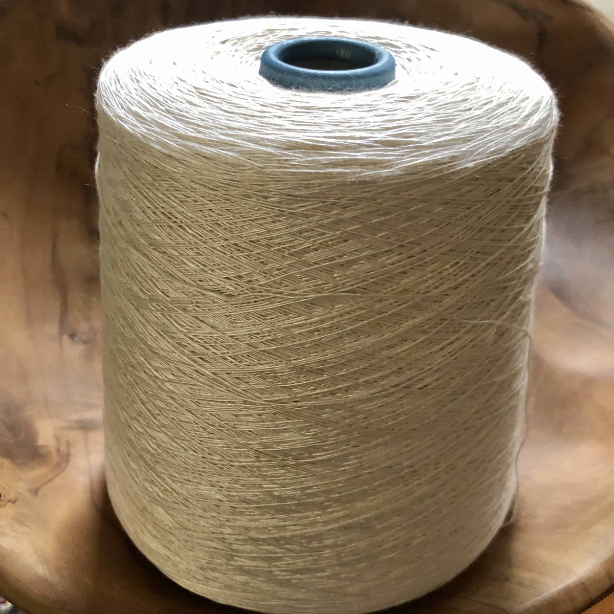 Single-ply-mulberry-silk-yarn-swiss-mountain-silk-Thread-Collective-Australia-1kg-cone