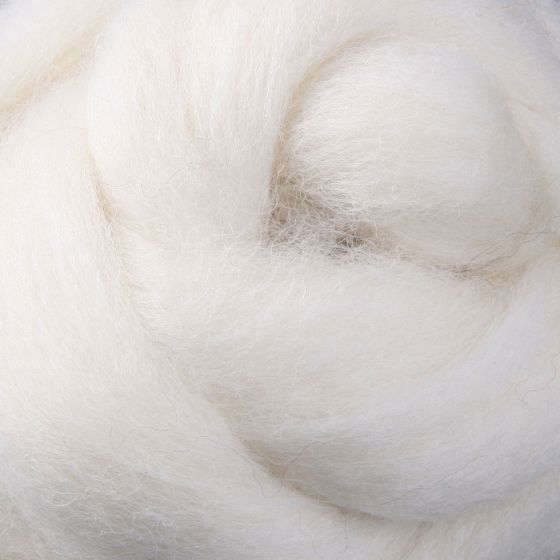White Natural Corriedale Sliver Wool | Ashford