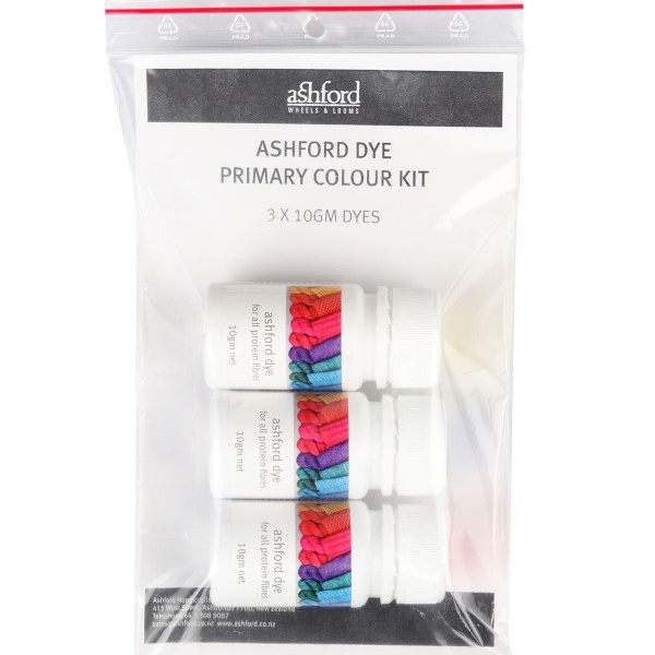 Ashford Protein Dyes Primary Colour Kit package - Thread Collective Australia