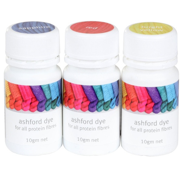 Ashford Protein Dyes Primary Colour Kit 3 primary colours - Thread Collective Australia