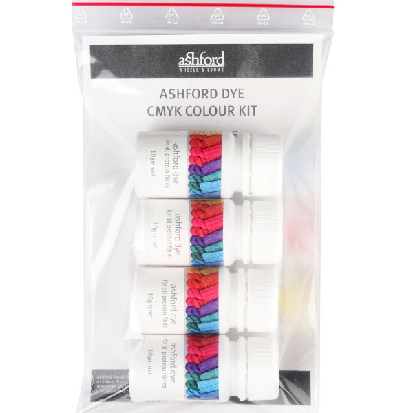 Ashford Protein Dyes CMYK Colour Kit package - Thread Collective Australia