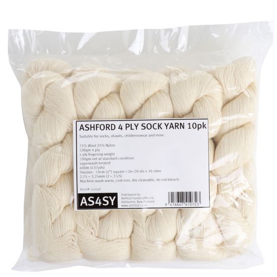 Ashford 4 ply sock yarn wool nylon - Thread Collective Australia