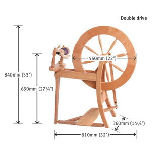 ashford spinning wheel double drive dimensions - thread collective australia