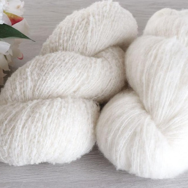ashford merino boucle undyed yarns brushed or looped - Thread Collective Australia