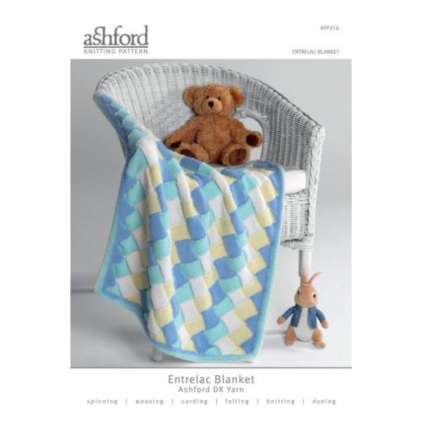 Pattern - Ashford DK Yarn - Entrelac Baby Blanket by Ashford - Thread Collective Australia