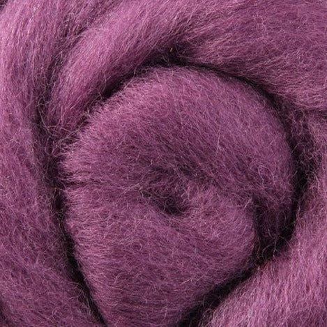 Grape Jelly Ashford Dyed Corriedale Sliver - 100g