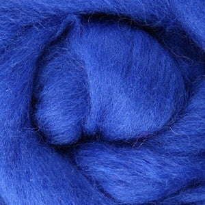 Blue Ashford Dyed Corriedale Sliver - 100g