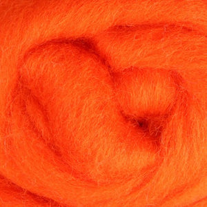 Orange Ashford Dyed Corriedale Sliver - 1kg