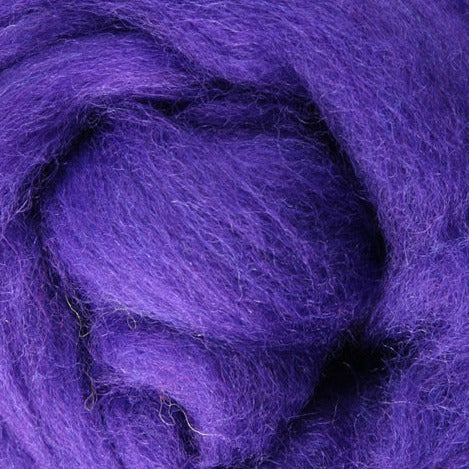 Purple Ashford Dyed Corriedale Sliver - 100g