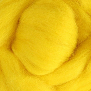 Yellow Ashford Dyed Corriedale Sliver - 100g