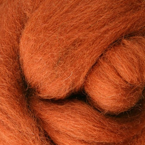 Toffee Ashford Dyed Corriedale Sliver - 100g