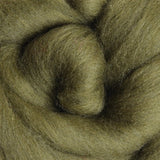 Olive Ashford Dyed Corriedale Sliver - 1kg