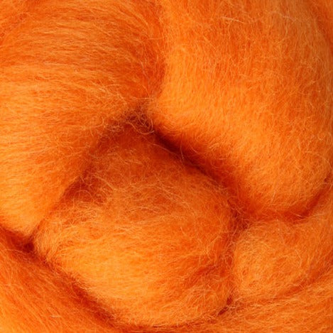 Tangerine Ashford Dyed Corriedale Sliver - 1kg