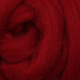 Cherry Red Ashford Dyed Corriedale Sliver - 1kg