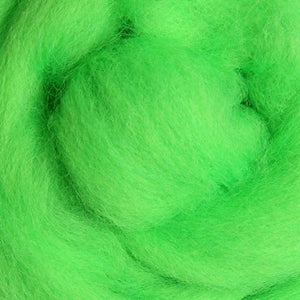 Fluro Lime Ashford Dyed Corriedale Sliver - 1kg