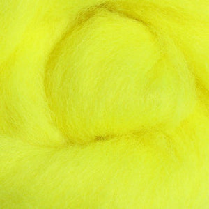Fluro Yellow Ashford Dyed Corriedale Sliver - 1kg