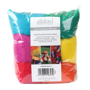 Ashford Corriedale Colour Theme Packs Rainbow Brights - Thread Collective Australia