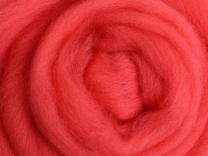 Coral Ashford Dyed Corriedale Sliver - 100g
