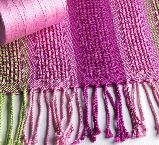 how to fringe a handwoven scarf