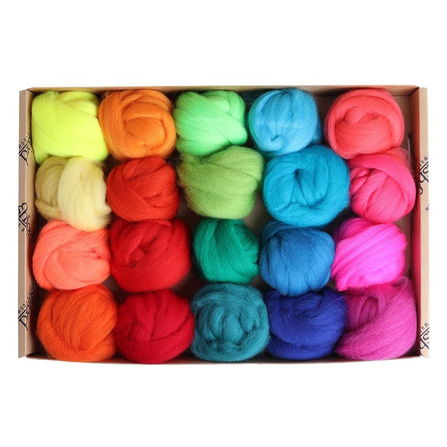 Corriedale Sliver Sample Pack (Brights) by Ashford - Thread Collective Australia