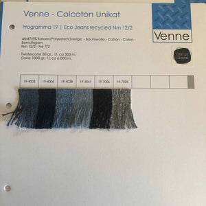 Venne Eco Jeans sample Card - Thread Collective Australia