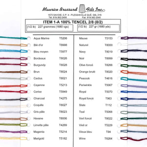Maurice Brassard Tencel Weaving Yarn Sample Colour Card - Thread Collective Australia