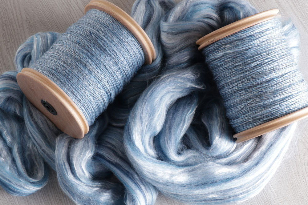 silk merino blend fibre for spinning and felting - Thread Collective Australia